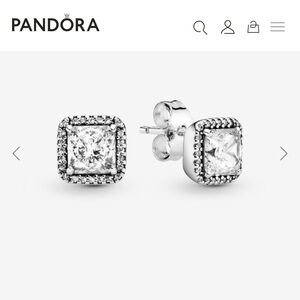 Elegant Silver Stud Pandora Earrings